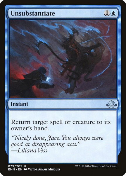 Unsubstantiate - Eldritch Moon Magic: The Gathering trading card