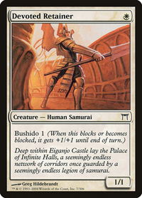 Devoted Retainer - Champions of Kamigawa (CHK) #7 - Common Magic: The Gathering Trading Card