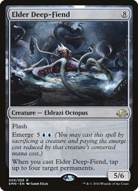 Elder Deep-Fiend - Eldritch Moon (EMN) #5 - Rare Magic: The Gathering Trading Card