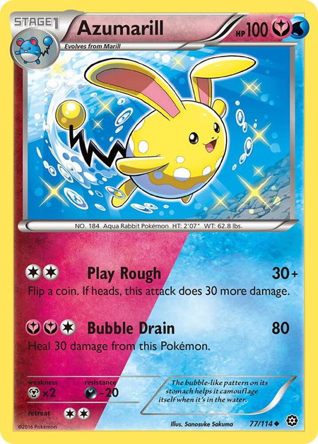 Azumarill - XY - Steam Siege Pokémon trading card