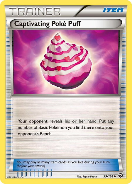 Captivating Poke Puff - XY - Steam Siege Pokémon trading card