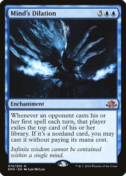 Mind's Dilation trading card from Eldritch Moon Mind's Dilation - Eldritch Moon Magic: The Gathering trading card