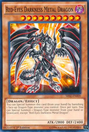 Red-Eyes Darkness Metal Dragon trading card from Structure Deck: Rise of the True Dragons Red-Eyes Darkness Metal Dragon - Structure Deck: Rise of the True Dragons YuGiOh trading card