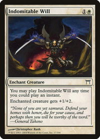 Indomitable Will - Champions of Kamigawa (CHK) #17 - Common Magic: The Gathering Trading Card