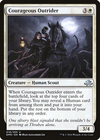 Courageous Outrider - Eldritch Moon (EMN) #18 - Uncommon Magic: The Gathering Trading Card