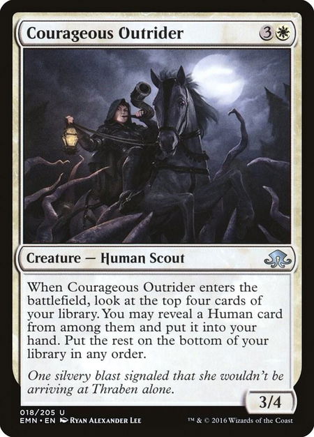 Courageous Outrider - Eldritch Moon Magic: The Gathering trading card