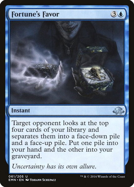 Fortune's Favor trading card from Eldritch Moon Fortune's Favor - Eldritch Moon Magic: The Gathering trading card