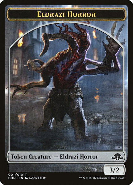 Eldrazi Horror Token trading card from Eldritch Moon Eldrazi Horror Token - Eldritch Moon Magic: The Gathering trading card