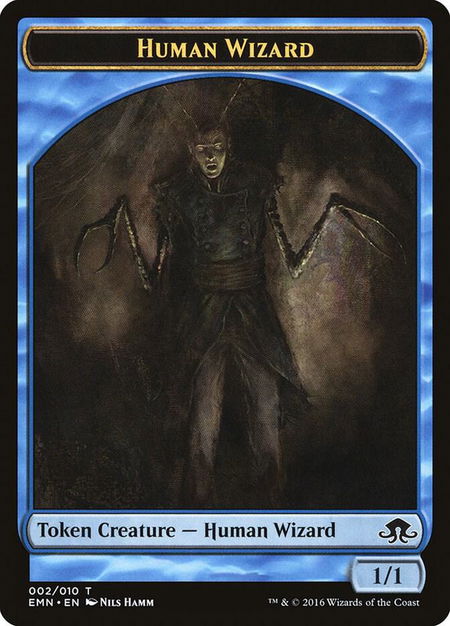 Human Wizard Token - Eldritch Moon Magic: The Gathering trading card