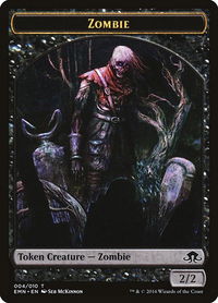 Zombie Token (004) - Eldritch Moon (EMN) #4 - Token Magic: The Gathering Trading Card