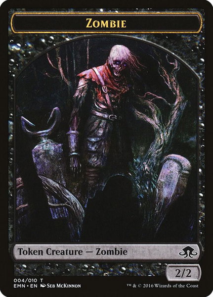 Zombie Token (004) trading card from Eldritch Moon Zombie Token (004) - Eldritch Moon Magic: The Gathering trading card