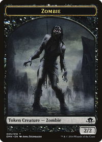Zombie Token (005) - Eldritch Moon (EMN) #5 - Token Magic: The Gathering Trading Card
