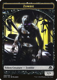 Zombie Token (006) - Eldritch Moon (EMN) #6 - Token Magic: The Gathering Trading Card