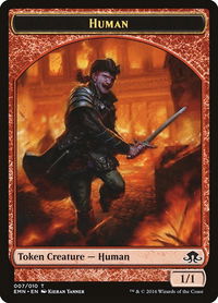 Human Token - Eldritch Moon (EMN) #7 - Token Magic: The Gathering Trading Card