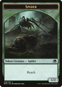 Spider Token - Eldritch Moon (EMN) #8 - Token Magic: The Gathering Trading Card