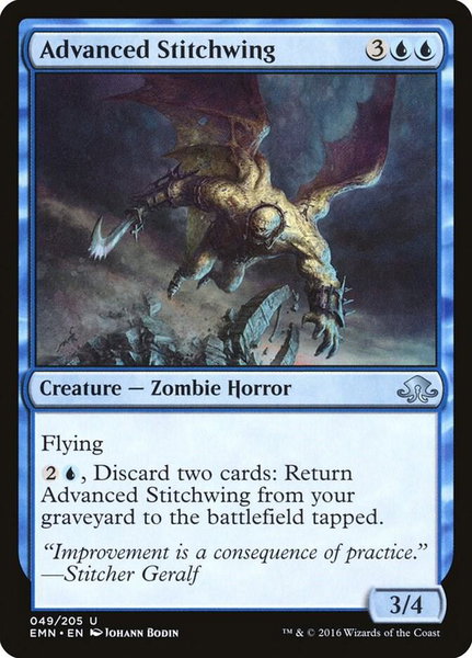 Advanced Stitchwing trading card from Eldritch Moon Advanced Stitchwing - Eldritch Moon Magic: The Gathering trading card