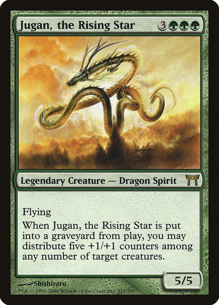 Jugan, the Rising Star - Champions of Kamigawa Magic: The Gathering trading card