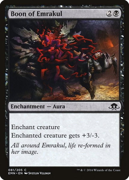 Boon of Emrakul trading card from Eldritch Moon Boon of Emrakul - Eldritch Moon Magic: The Gathering trading card