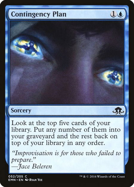 Contingency Plan - Eldritch Moon Magic: The Gathering trading card