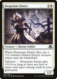 Desperate Sentry - Eldritch Moon (EMN) #21 - Common Magic: The Gathering Trading Card