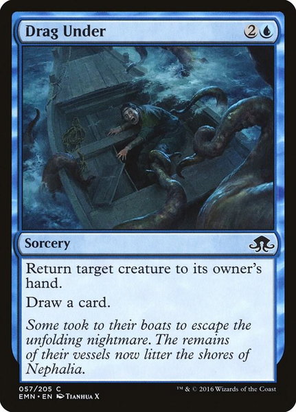 Drag Under trading card from Eldritch Moon Drag Under - Eldritch Moon Magic: The Gathering trading card