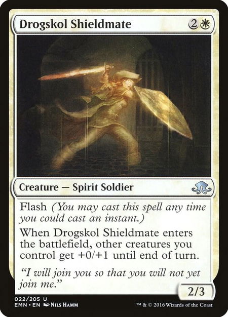 Drogskol Shieldmate - Eldritch Moon Magic: The Gathering trading card