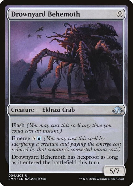Drownyard Behemoth trading card from Eldritch Moon Drownyard Behemoth - Eldritch Moon Magic: The Gathering trading card
