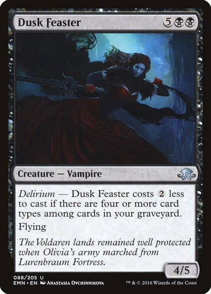 Dusk Feaster trading card from Eldritch Moon Dusk Feaster - Eldritch Moon Magic: The Gathering trading card