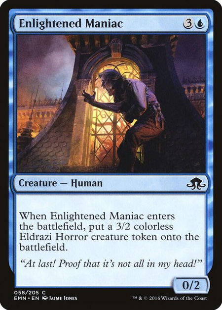 Enlightened Maniac - Eldritch Moon Magic: The Gathering trading card