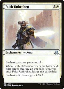 Faith Unbroken - Eldritch Moon (EMN) #24 - Uncommon Magic: The Gathering Trading Card