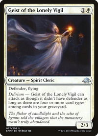 Geist of the Lonely Vigil - Eldritch Moon (EMN) #27 - Uncommon Magic: The Gathering Trading Card
