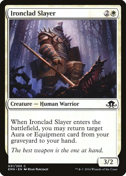Ironclad Slayer trading card from Eldritch Moon Ironclad Slayer - Eldritch Moon Magic: The Gathering trading card