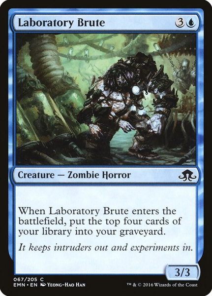 Laboratory Brute trading card from Eldritch Moon Laboratory Brute - Eldritch Moon Magic: The Gathering trading card