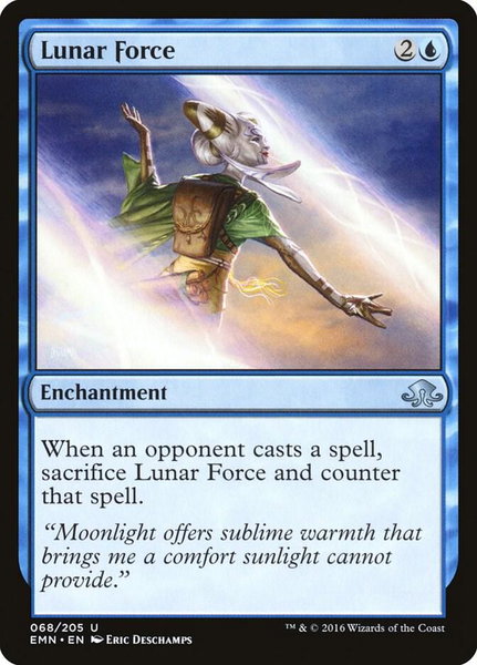 Lunar Force trading card from Eldritch Moon Lunar Force - Eldritch Moon Magic: The Gathering trading card