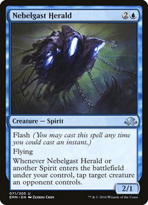 Nebelgast Herald - Eldritch Moon (EMN) #71 - Uncommon Magic: The Gathering Trading Card