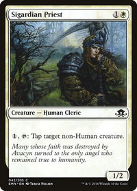 Sigardian Priest - Eldritch Moon (EMN) #42 - Common Magic: The Gathering Trading Card
