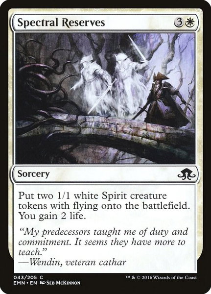 Spectral Reserves trading card from Eldritch Moon Spectral Reserves - Eldritch Moon Magic: The Gathering trading card