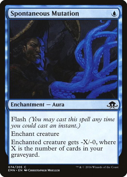 Spontaneous Mutation trading card from Eldritch Moon Spontaneous Mutation - Eldritch Moon Magic: The Gathering trading card