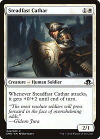 Steadfast Cathar - Eldritch Moon (EMN) #44 - Common Magic: The Gathering Trading Card