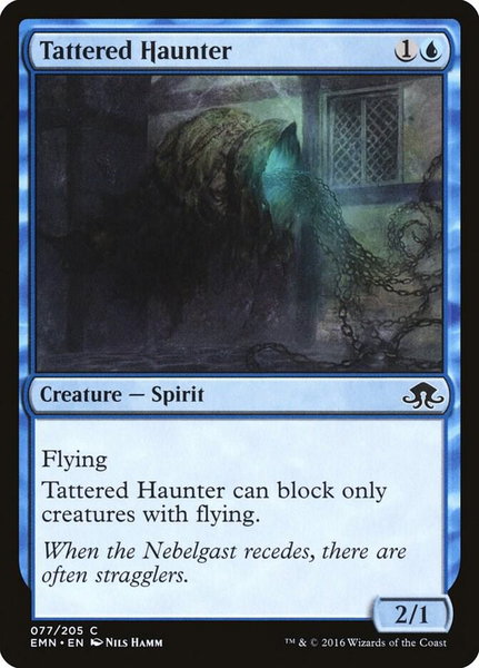 Tattered Haunter trading card from Eldritch Moon Tattered Haunter - Eldritch Moon Magic: The Gathering trading card