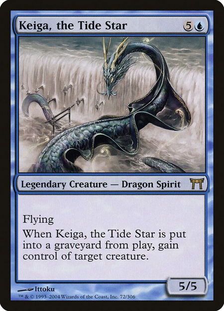 Keiga, the Tide Star trading card from Champions of Kamigawa Keiga, the Tide Star - Champions of Kamigawa Magic: The Gathering trading card