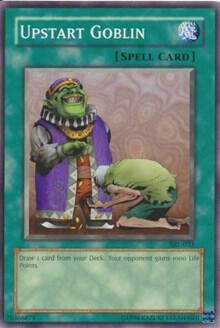 Upstart Goblin trading card from Spell Ruler Upstart Goblin - Spell Ruler YuGiOh trading card