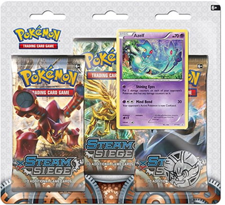 Steam Siege 3 Pack Blister [Azelf] - XY - Steam Siege Pokémon trading card