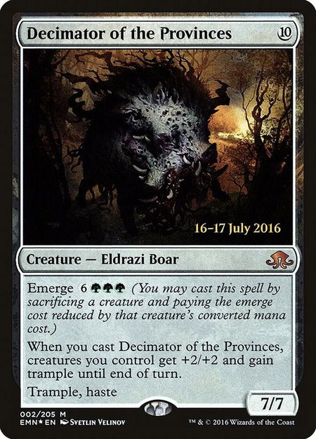 Decimator of the Provinces - Prerelease Cards Magic: The Gathering trading card