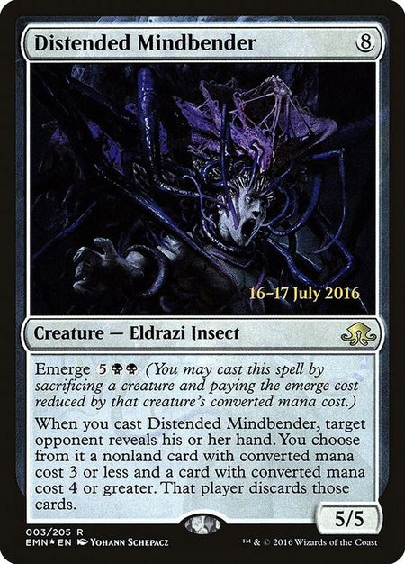 Distended Mindbender - Prerelease Cards Magic: The Gathering trading card