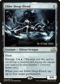 Elder Deep-Fiend - Prerelease Cards (PRE) #5s - Rare Magic: The Gathering Trading Card