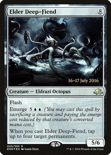 Elder Deep-Fiend - Prerelease Cards Magic: The Gathering trading card