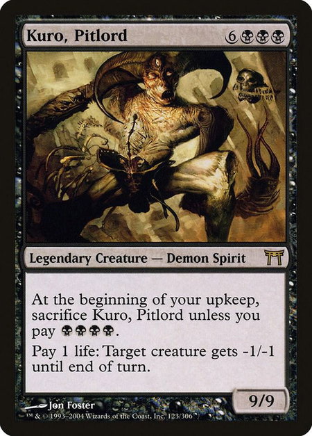 Kuro, Pitlord trading card from Champions of Kamigawa Kuro, Pitlord - Champions of Kamigawa Magic: The Gathering trading card