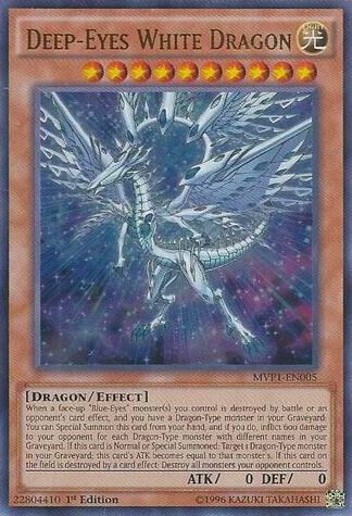 Deep-Eyes White Dragon - The Dark Side of Dimensions Movie Pack YuGiOh trading card