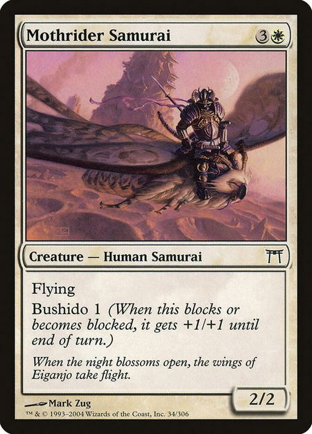 Mothrider Samurai - Champions of Kamigawa Magic: The Gathering trading card
